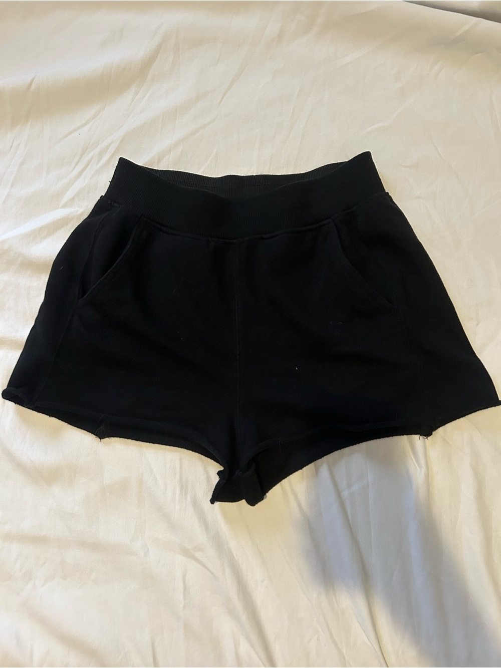2010s black cotton shorts pockets